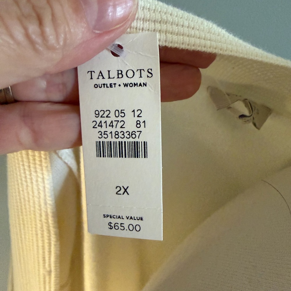 NWT Talbots Lightweight Cream Open-Front Cardigan - Picture 6 of 7